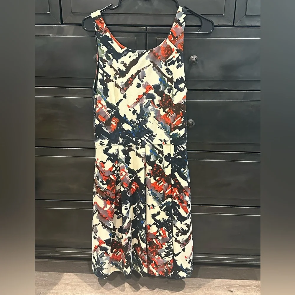 Mauve knee height floral dress